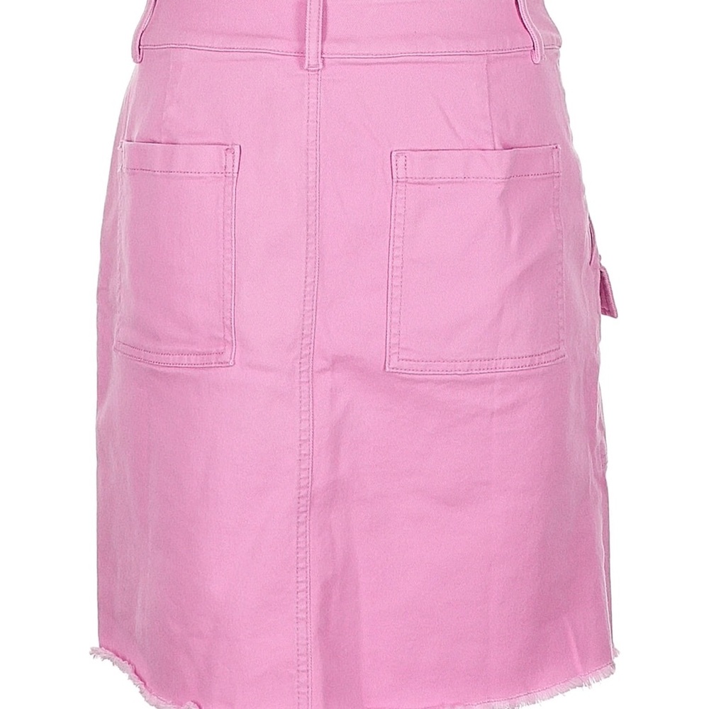 NWT! Ann Taylor Loft pink utility cargo frayed hem skirt - Picture 2 of 6